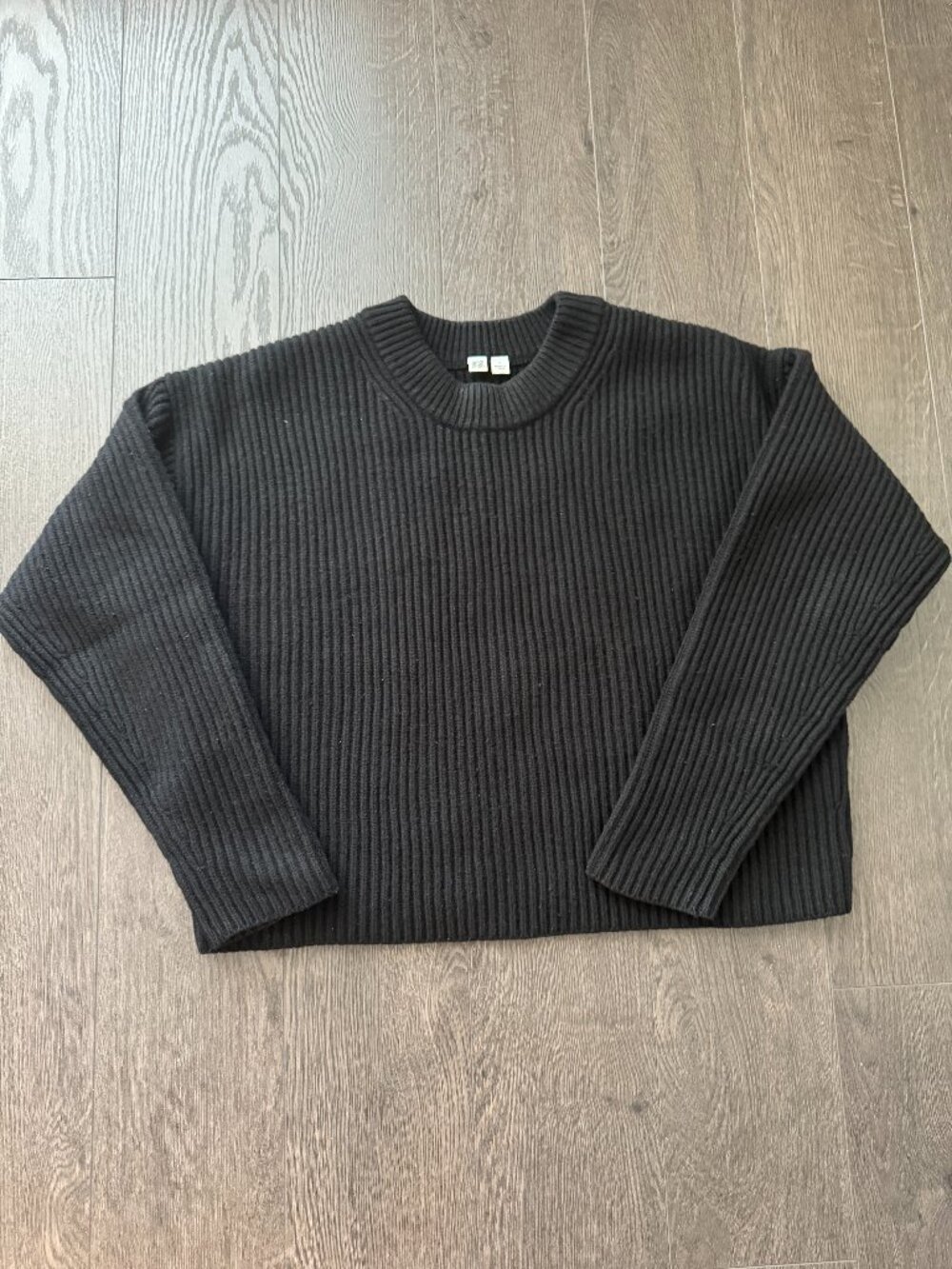 UU uniqlo x lemaire chunky cropped 100% wool sweater size small